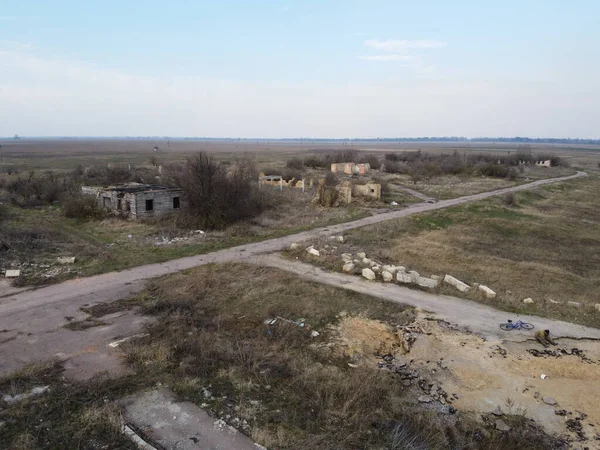 Vernietigde Veehouderij Het Noorden Van Oekraïne Vanuit Lucht Gezien Verdunde — Stockfoto
