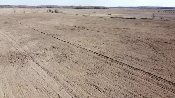 Terreno Agricolo Coltivato Vista Aerea Terreni Agricoli Paesaggio — Video Stock