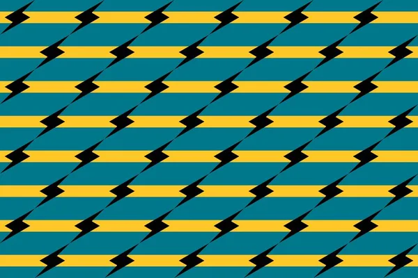 Bahamalar 'ın ulusal bayrağının renklerinde basit geometrik desen