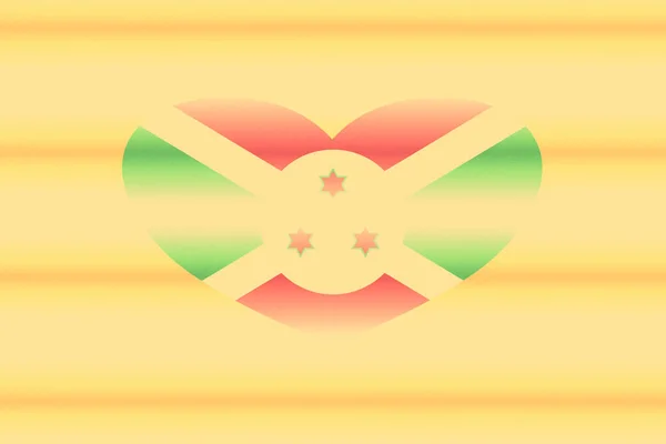 Abstracte Vlag Van Burundi Grunge Hartvormig Pastel Achtergrond Graan — Stockfoto