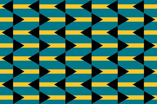 Prosty Wzór Geometryczny Kolorach Flagi Narodowej Bahamów — Zdjęcie stockowe