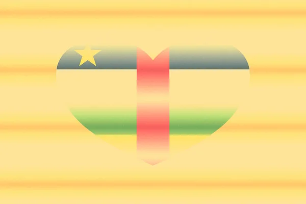 Abstraktní Vlajka Středoafrické Republiky Tvaru Grunge Srdce Pastelové Pozadí Obilí — Stock fotografie