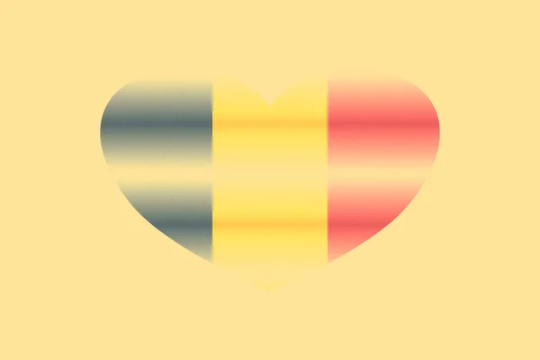 Bandera Abstracta Chad Forma Corazón Grunge Fondo Pastel Granos —  Fotos de Stock