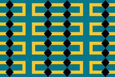 Bahamalar 'ın ulusal bayrağının renklerinde basit geometrik desen