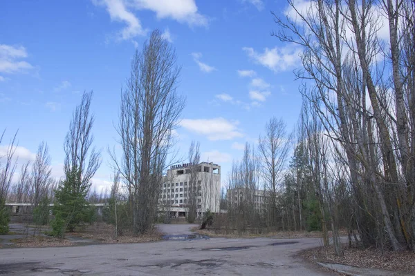 Hotel Polissya Dos Edifícios Mais Altos Cidade Abandonada Pripyat Ucrânia — Fotografia de Stock