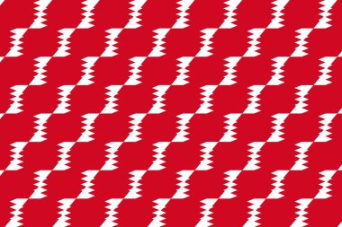 Bahreyn bayrağının renklerinde basit geometrik desen