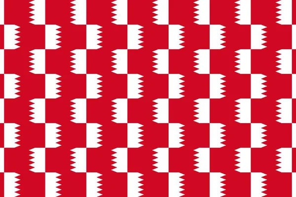 Prosty Wzór Geometryczny Kolorach Flagi Narodowej Bahrajnu — Zdjęcie stockowe