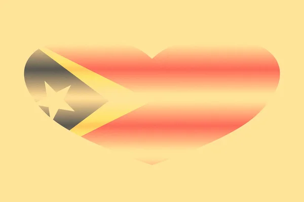 Bandeira Abstrata Timor Leste Forma Coração Grunge Fundo Pastel Grão — Fotografia de Stock