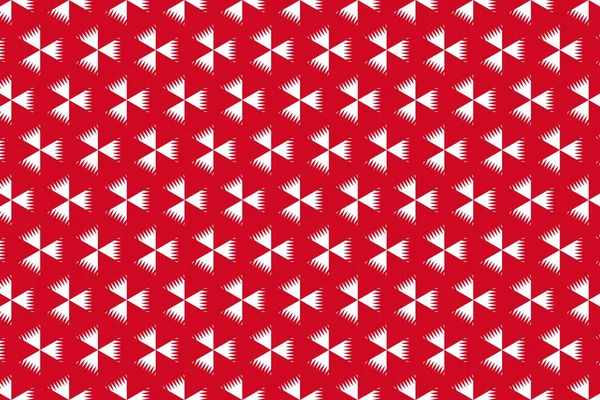巴林国旗颜色的简单几何图案 — 图库照片