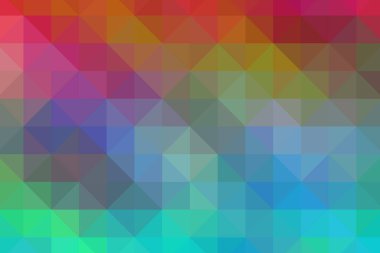 Üçgen pikselleme. Çok renkli piksel arkaplan. Çok renkli üçgenlerden oluşan doku..