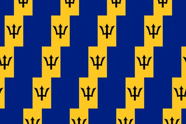 Simple Geometric Pattern Colors National Flag Barbados — Stock Photo, Image