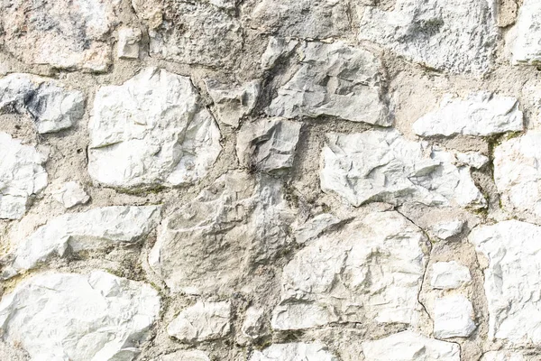Серый Фон Стены Неровных Различных Камней — стоковое фото