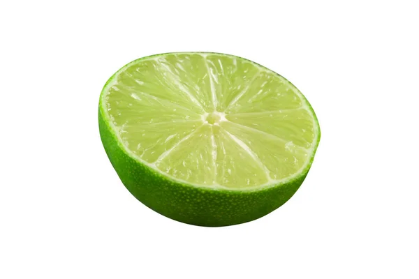 Fél érett szeletelt lime. — Stock Fotó