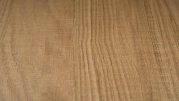 Texturiertes Holz Behandelt Und Lackiert Rohling Für Design Material Für — Stockvideo