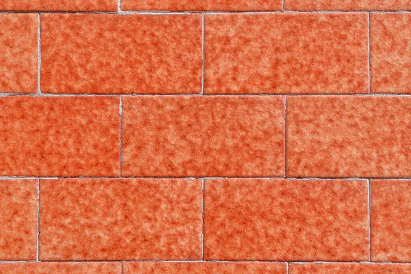 Brown Brick Stone Wall Made Symmetrical Blocks Spots Natural Pattern — Stock Photo, Image