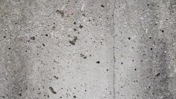 Ancien Mur Béton Avec Une Surface Grise Usée Ancienne Texturée — Video