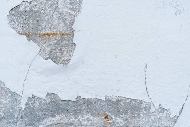 Çatlak gri sıva ile beton duvar. Soyut gri arkaplan