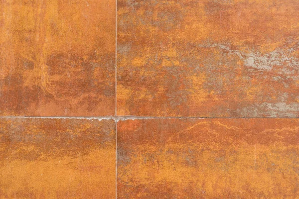 Rusty Background Texture Seams Tiled Stained Rusty Wall — Stock Photo, Image