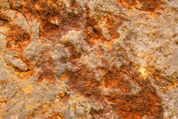 Grungy Pedra Brilhante Perto Parede Pedra Enferrujada Textura Corrosão Para — Fotografia de Stock