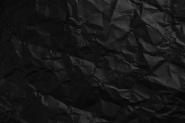Зморщена Чорна Папір Абстрактний Темно Порожній — стокове фото
