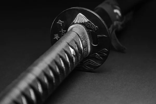 Japonais katana samurai épée close-up — Photo