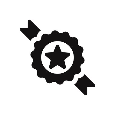 Vektör yıldız simgesi ile rozet