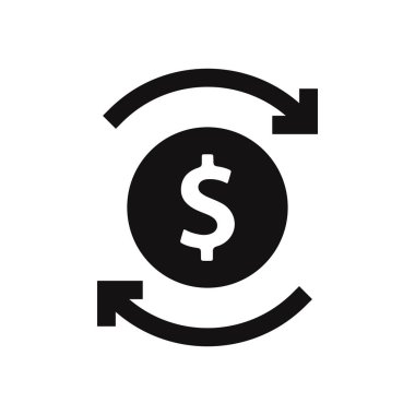 Dolar değişim vektör simgesi