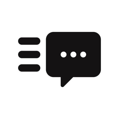 Konuşma balonu simgesinin. Chat, konuşma, iletişim, beyaz arka plan üzerinde izole ileti simgesi