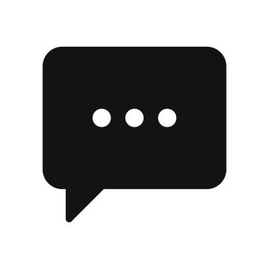 Konuşma balonu simgesinin. Chat, konuşma, iletişim, beyaz arka plan üzerinde izole ileti simgesi