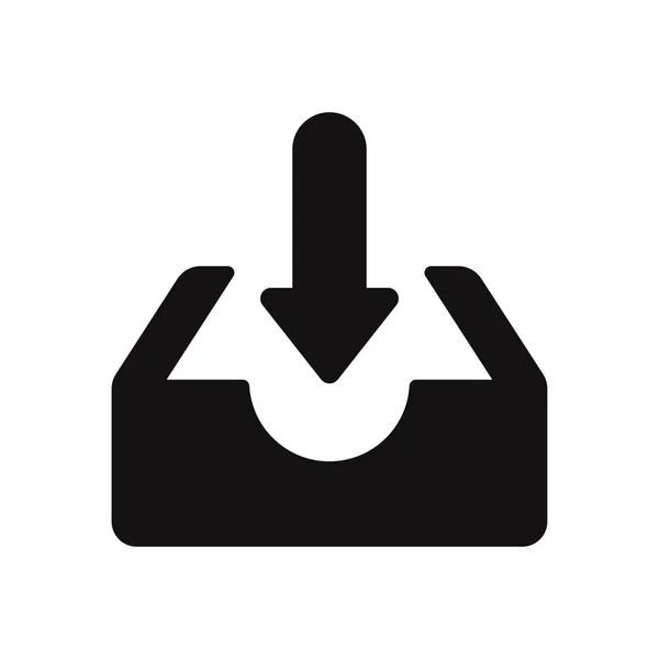 Icono Descarga Aislado Sobre Fondo Blanco Símbolo Moderno Simple Estilo — Vector de stock
