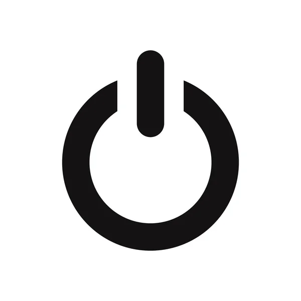 電源アイコン 電力の分離の白い背景に署名します モダンでシンプルなの アプリケーション グラフィック ウェブサイト モバイル トレンディなデザイン スタイルのシンボルです フラットのベクトル要素の図 — ストックベクタ