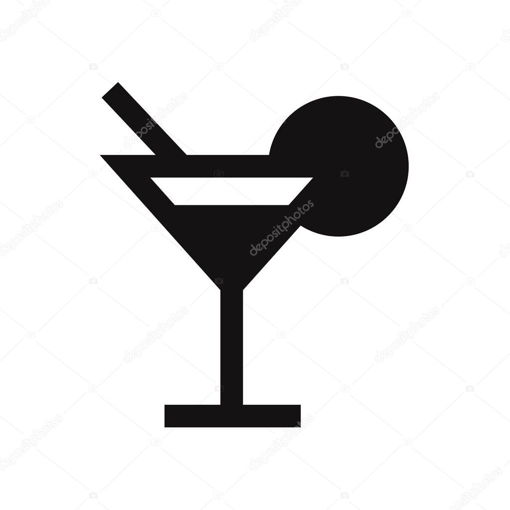 Cocktail vector icon symbol