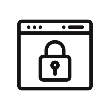 Tarayıcı kilit vektör simgesi ile