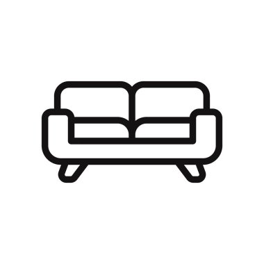 Vektör simge kanepe. Kanepe, mobilya sembolü
