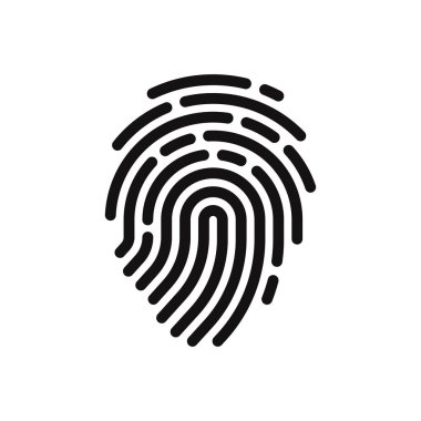 Parmak izi vektör simgesi simgesi