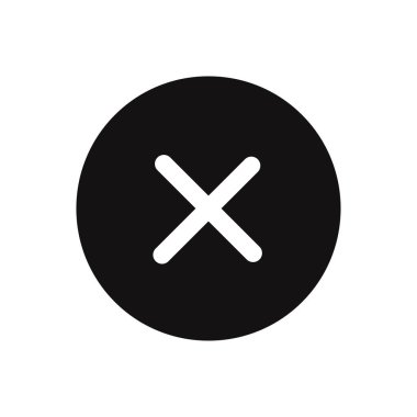 Kapat düğmesini vektör simgesi. Silmek, kaldırmak, iptal, sembol çıkmak.