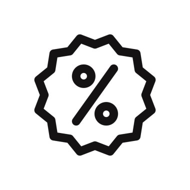 Vektör simge indirim. Yüzde sembolü