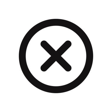 Yakın vektör simgesi. Silmek, kaldırmak, iptal, sembol çıkmak.