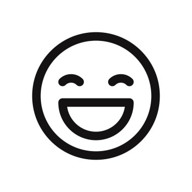 Mutlu gülümseme vektör simgesi