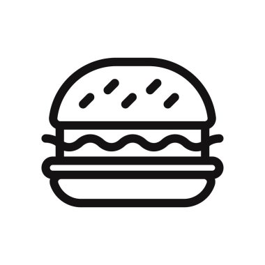 Hamburger vektör simgesi simgesi