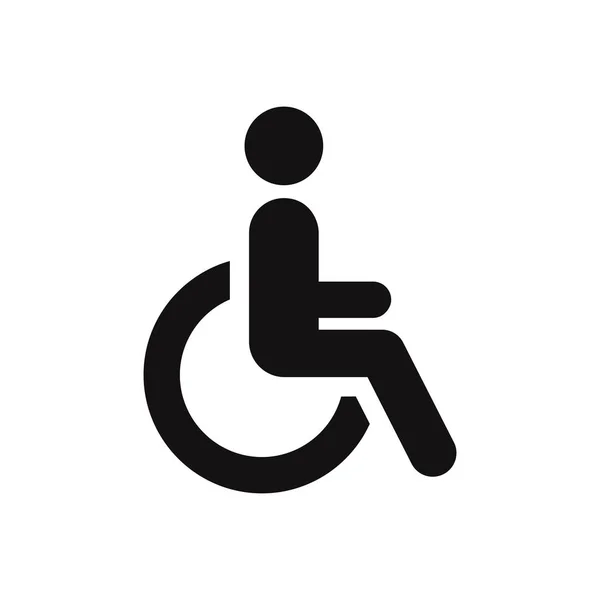 Icône Vectorielle Désactivée Symbole Fauteuil Roulant — Image vectorielle