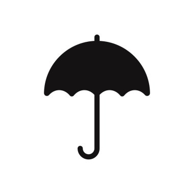 Beyaz arka plan üzerinde izole şemsiye simgesi. Modaya uygun bir tasarım tarzı şemsiye simgesi. Şemsiye vektör simge modern ve basit düz simgesi web sitesi, mobil, logo, app, UI. Şemsiye simge vektör çizim, Eps10.