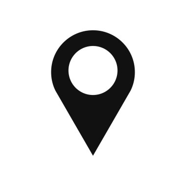 Web sitesi ve kalabalık için modern tasarım biçiminde konum vektör simgesi