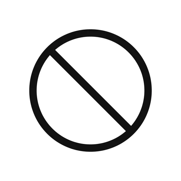 Inga tecken, förbjuden vektor ikon i modern design stil för websi — Stock vektor