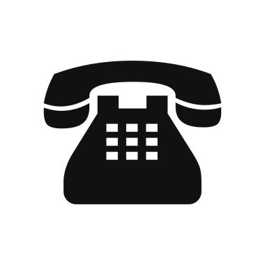 Web sitesi ve mobil tasarım için modern tasarım biçiminde telefon vektör simgesi