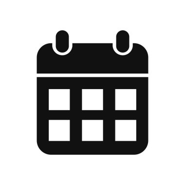 Web sitesi ve kalabalık için modern tasarım biçiminde takvim vektör simgesi