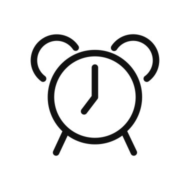 Web sitesi için modern tasarım biçiminde alarm saat vektör simgesi 