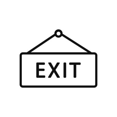 Web sitesi ve mobil için modern tasarım tarzında çıkış vektörü simgesi 