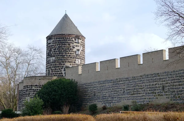 Mura Medievali Con Torre Gereonsmuehlenturm Colonia — Foto Stock
