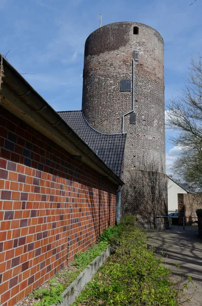 Rheinberg Alemania Marzo 2017 Torre Histórica Pulverturm Mhlenturm — Foto de Stock